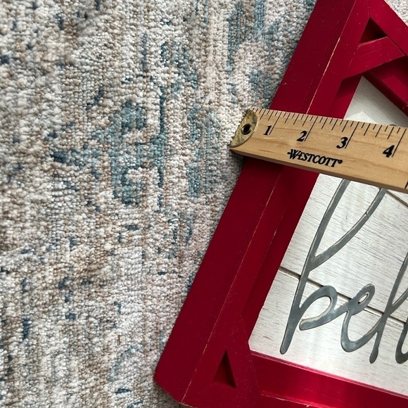 Believe Farm House Distressed Wood Sign New With Tags - Picture 9 of 9